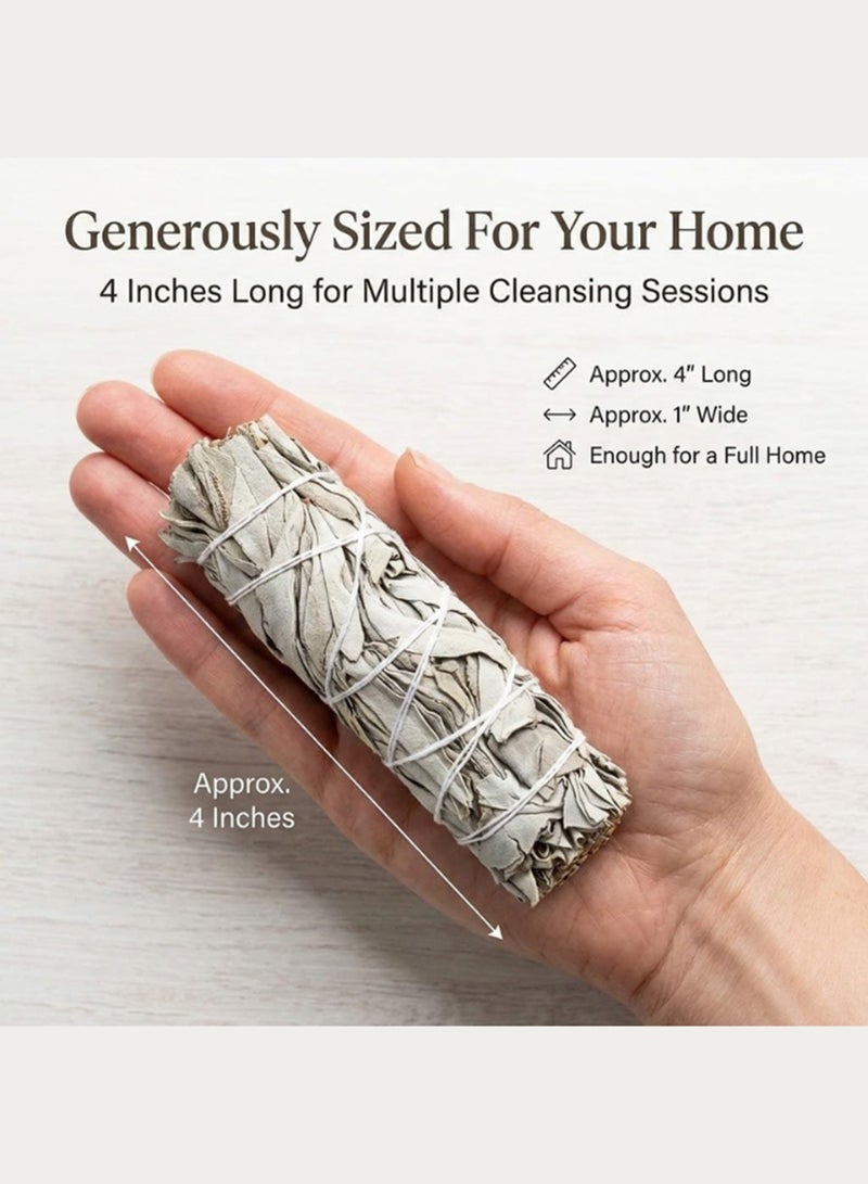 New Age Smudges & Herbs Newage Smudges And Herbs Mcws3 California Mini Sage Wands, 4 Inch, Pack Of 3, White - Image 5