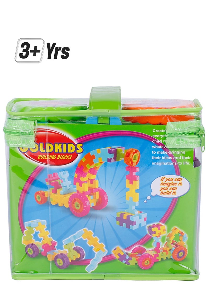 GoldKids 62-Piece Building Blocks With Tote Bags 62  - Image 1