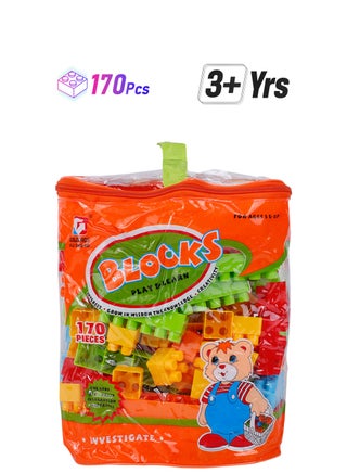 170-Piece Colorful Durable  Sturdy Building Blocks Set With Tote Bags 170 - pnsku/N20880138A/45/_/1749117317/22df8259-fdbf-42f3-9254-00f04bd7794a