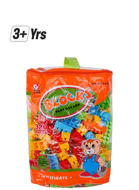 320-Piece Building Blocks With Tote Bags 320