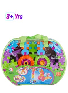 96-Piece Hut Building Blocks With Tote Bag 96
