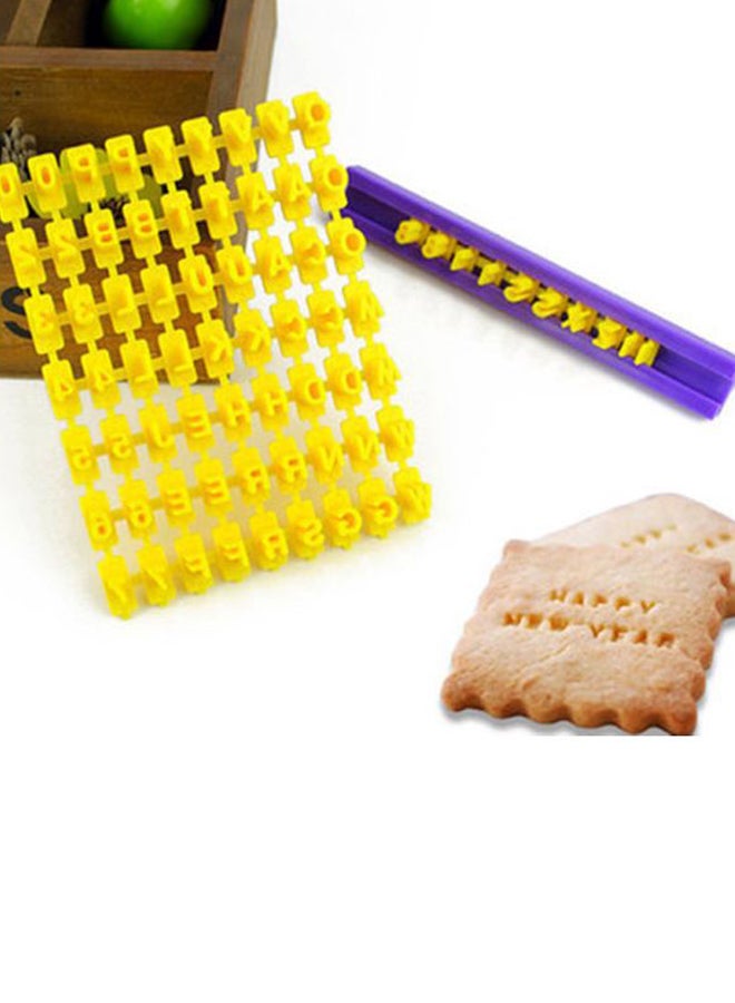 Sharpdo Alphabet Number Letter Cookie Biscuit Kitchen Accessories Mold Yellow/Purple 9X7.5X0.5 cm - Image 5