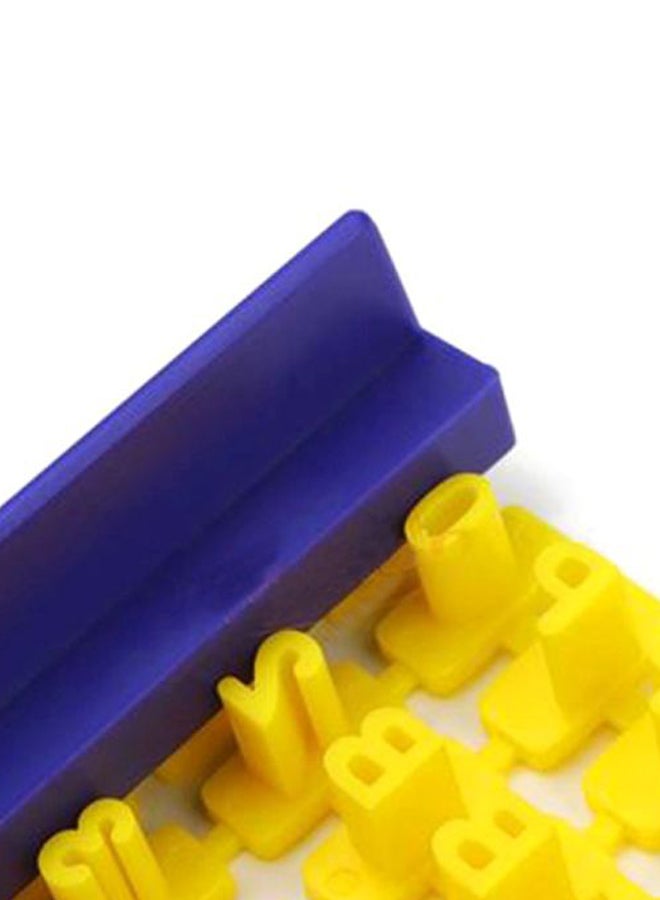 Sharpdo Alphabet Number Letter Cookie Biscuit Kitchen Accessories Mold Yellow/Purple 9X7.5X0.5 cm - Image 3