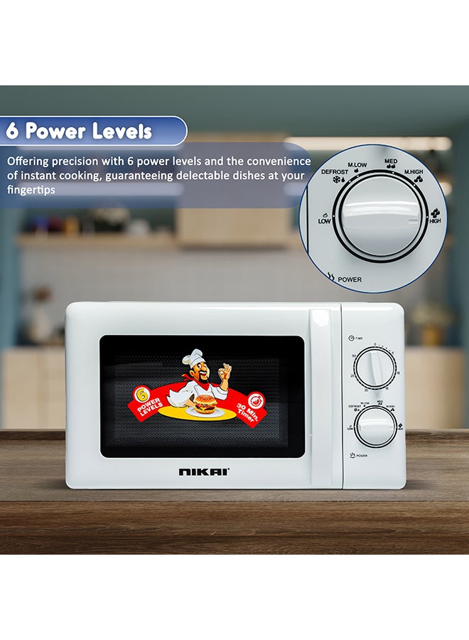 نيكاي فرن ميكروويف 20 L 700 W NMO515N9A/ NMO515N8NX أبيض/ أسود - Image 4