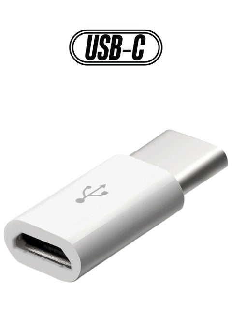 Type-C Male to Micro USB Micro USB Connector White