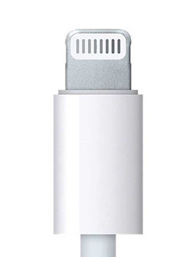 محول كابل Lightning إلى منفذ USB لمقبس سماعة أذن مقاس 3.5 ملم أبيض - Image 1