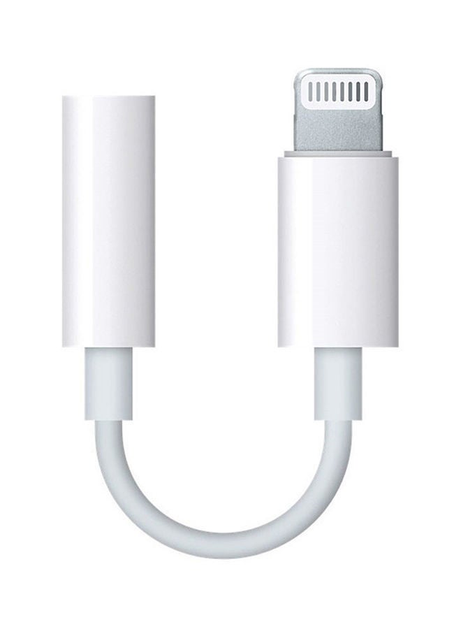 Lightning To USB 3.5mm Headphone Jack Adapter White - Image 1