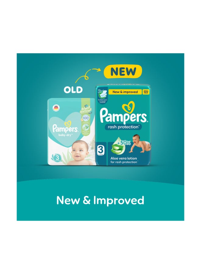 Pampers - Aloe Vera Taped Diapers Size 3 Mega Box 136 Count - Image 1