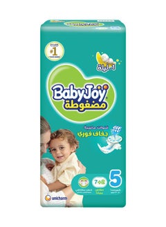 Compressed Diamond Pad Diaper, Size 5, Junior, 14-23 Kg, Saving Pack, 9 Diapers