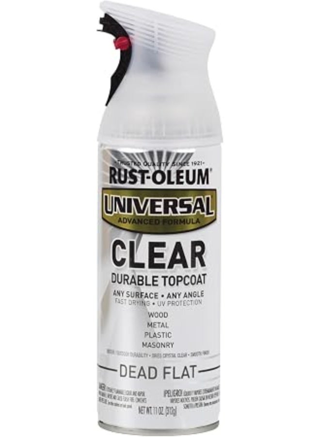 Rust-Oleum 302151 Universal Premium Spray Paint ,11 Oz ,Dead Flat (Pack Of 1) Clear 11OZ - Image 1