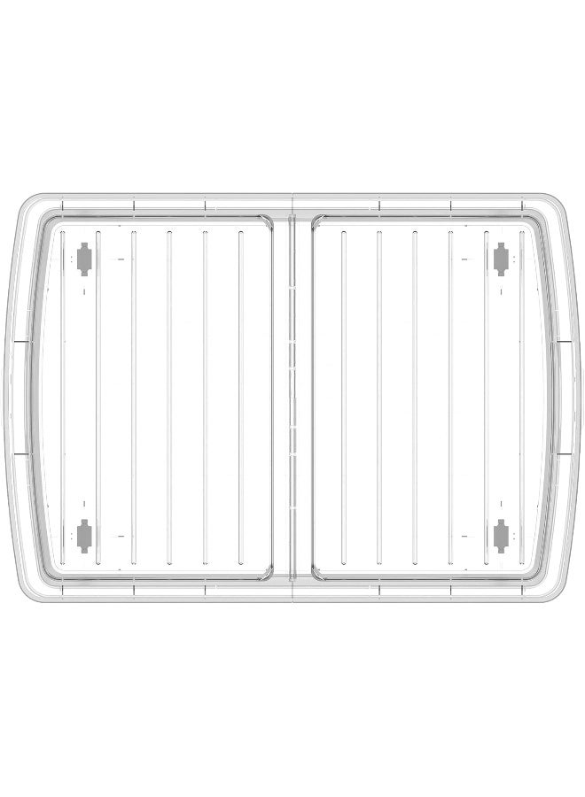 Cosmoplast - 45L Clear Underbed Storage Box With Wheels & Lockable Lid 70x50x18 cm Transparent - Image 1