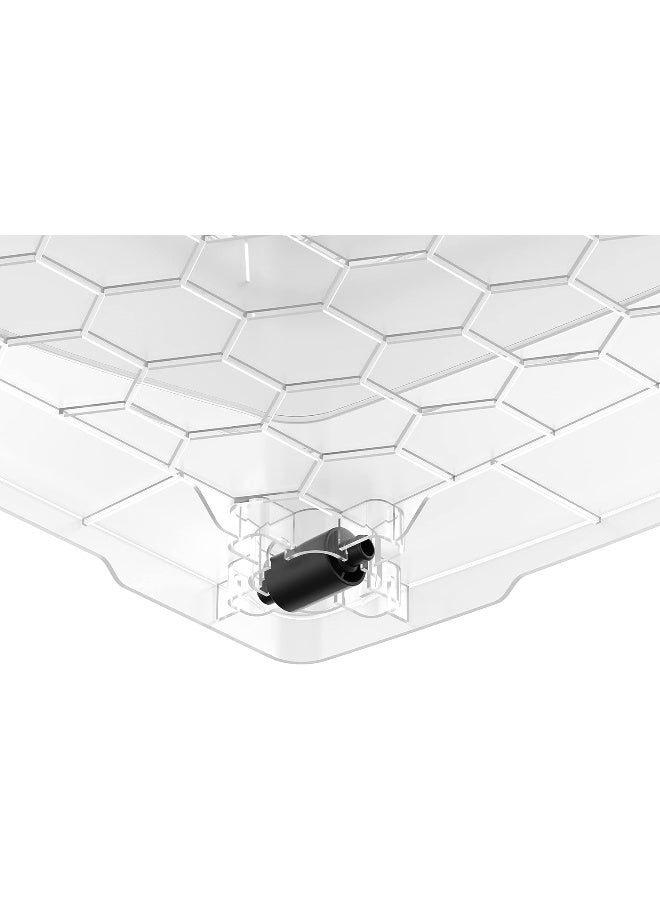 Cosmoplast - 45L Clear Underbed Storage Box With Wheels & Lockable Lid 70x50x18 cm Transparent - Image 1