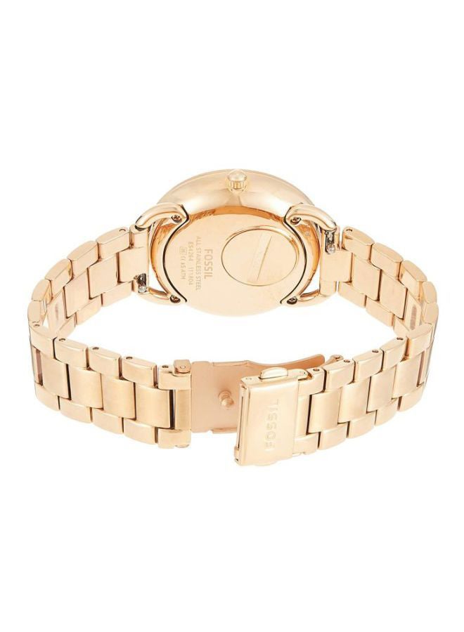 FOSSIL Women's Tailor Water Resistant Analog Watch ES4264 - 35 mm - Rose Gold - Image 2