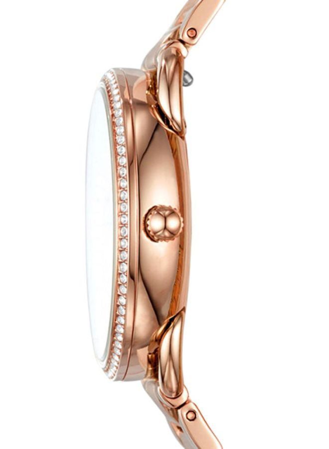 FOSSIL Women's Tailor Water Resistant Analog Watch ES4264 - 35 mm - Rose Gold - Image 3