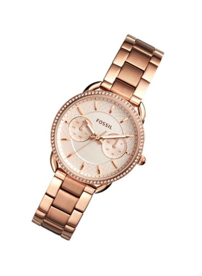 FOSSIL Women's Tailor Water Resistant Analog Watch ES4264 - 35 mm - Rose Gold - Image 5