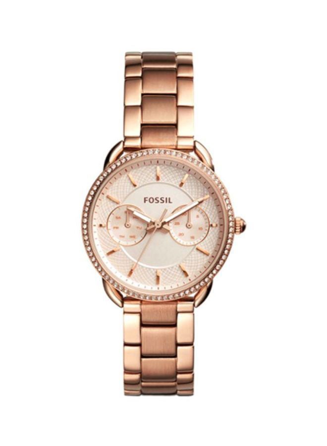 FOSSIL Women's Tailor Water Resistant Analog Watch ES4264 - 35 mm - Rose Gold - Image 1