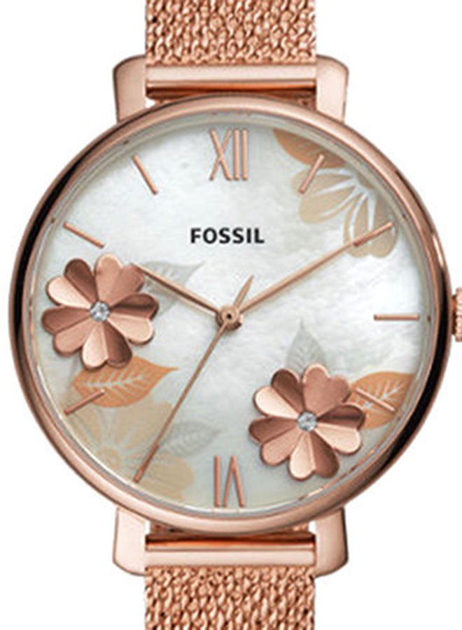 FOSSIL Women's Jacqueline Analog Watch ES4534 - 36 mm - Rose Gold - Image 4