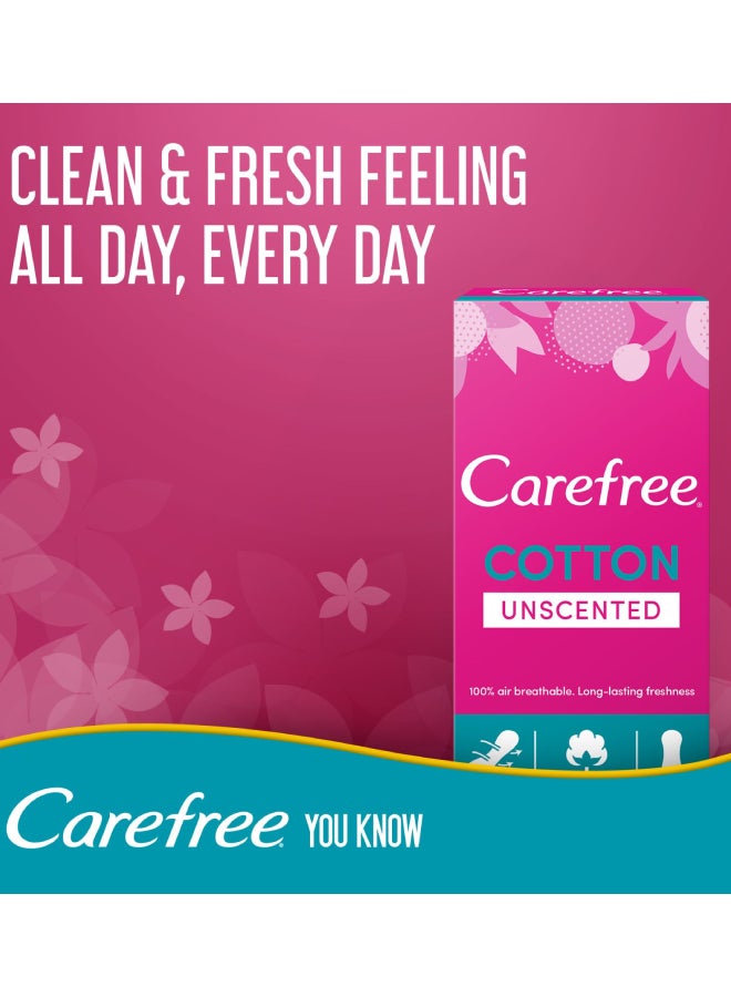 Carefree Panty Liners, Cotton, Unscented, Pack Of 20  - Image 2