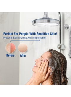 Blu Rain Shower Filter and Shower Head for Skin and Haircare Removes Chlorine and Harmful Pollutants Prevent Hair Loss and Moisturize Your Skin Chrome Plated 20.2x20.2x11.2cm  - Image 3