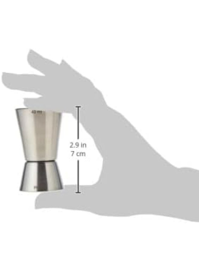 Raj Steel Bar Peg Measure - BPM002, 20-40 ml, Double Sided Cocktail Jigger, Measuring Tool Cup, Shot Glass, Measure Cup, Bar Accessories Silver 40ml - Image 5