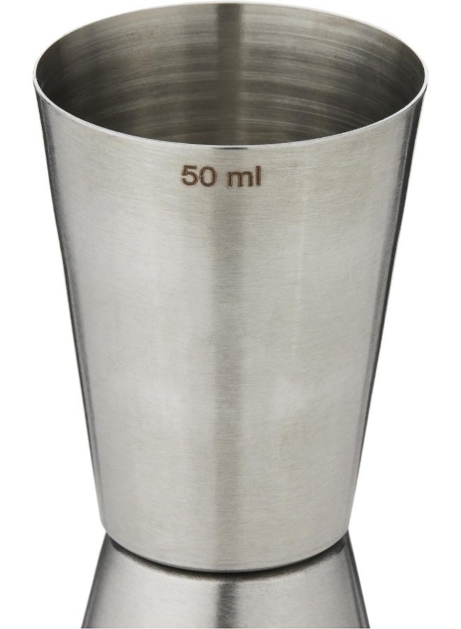 Raj Steel Bar Peg Measure - BPM003, 25-50 ml, Double Sided Cocktail Jigger Silver 50ml - Image 3