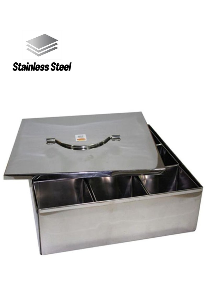RAJ - Steel Spice Storage Box Silver - Image 1