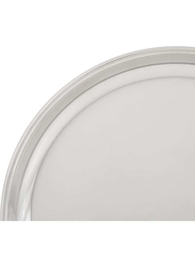 Raj Steel Thali Plate - 185 cm, CP0008 - Dinner Plate , Serving Plate , Mithai Plate, RICE PLATE Silver 18.5cm - Image 4