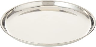 Raj Steel Thali Plate - 21 cm, CP0009 - Dinner Plate, Serving Plate, Mithai Plate, RICE PLATE Silver 21cm - view 2
