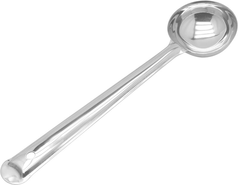 RAJ STEEL FLARE LADDLE , 37 CM , SILVER, FL0008, Curry Server , Soup Server , Milk Laddle , Serving Spoon Silver 37x3.5cm - Image 2
