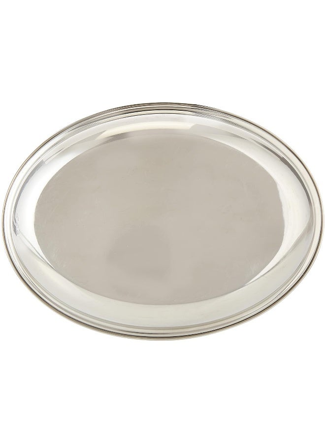 راج طبق بيضاوي عميق فضي 22.5سم - Image 3