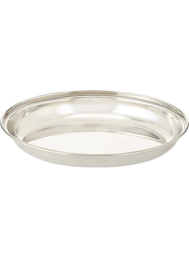 راج طبق بيضاوي عميق فضي 22.5سم - Image 2