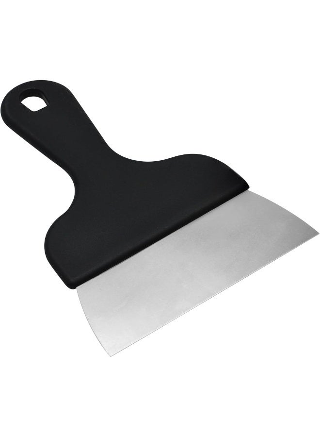 راج ملعقة مسطحة عريضة مرنة من الستانلس ستيل أسود/فضي 21x14.5سم - Image 3