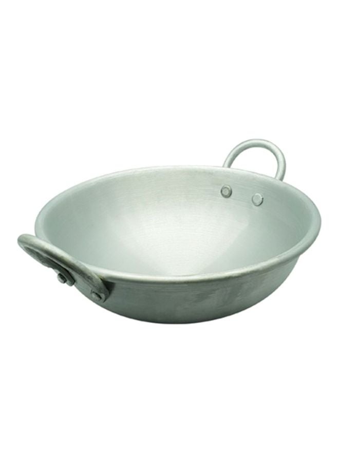 RAJ Indian Kadai Cooking Pot Silver 