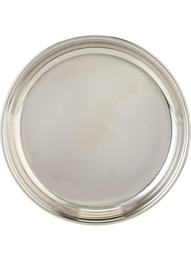 راج طبق أرز من الفولاذ فضي 25سم - Image 1