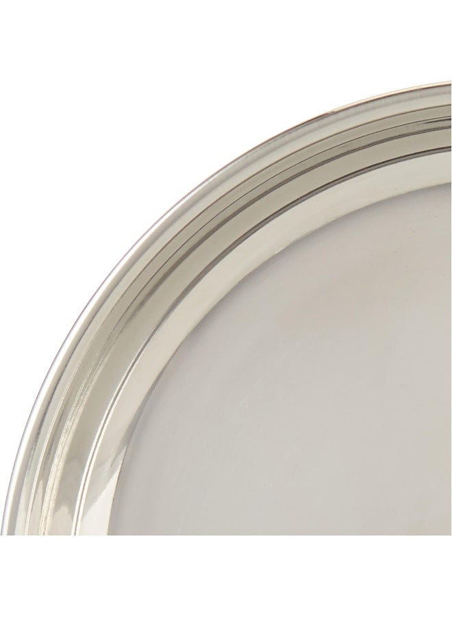 راج طبق أرز من الفولاذ فضي 25سم - Image 4