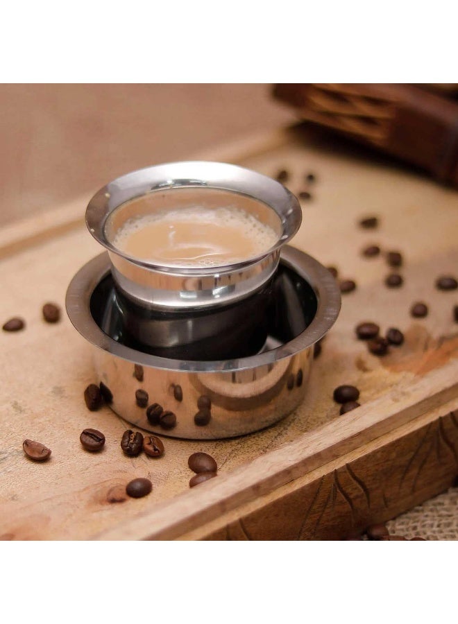 راج كوب قهوة من الاستانلس ستيل بطراز رقم 5.5 فضي 7.5سم - Image 5