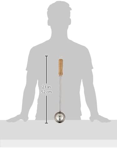 راج مغرفة من الستانلس ستيل فضي / بيج - Image 4