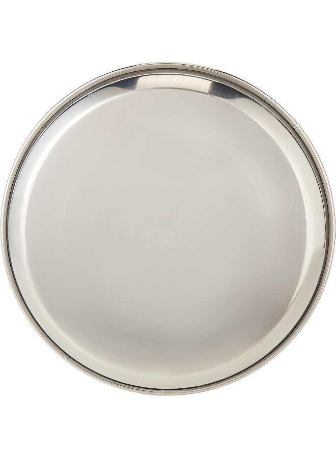 RAJ STAINLESS STEEL SILVER TOUCH PLATE, 18 CM, STCP08, DINNER PLATE , SERVEWARE , SERVING PLATE , RICE PLATE Silver 18cm - Image 3
