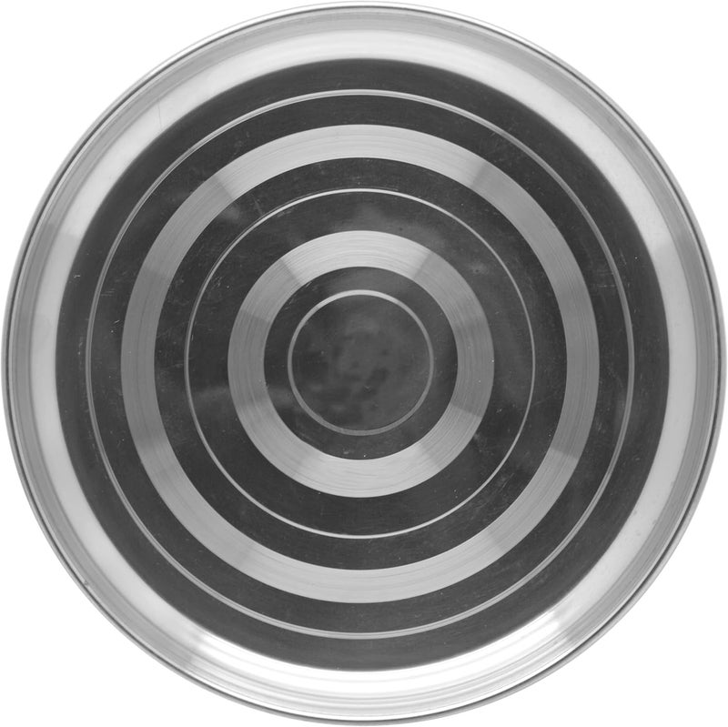 RAJ STAINLESS STEEL SILVER TOUCH PLATE, 20 CM, STCP09, DINNER PLATE, SERVEWARE, SERVING PLATE, RICE PLATE Silver 20cm - Image 3