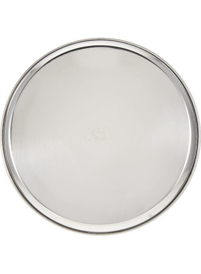 RAJ STAINLESS STEEL SILVER TOUCH PLATE, 31 CM, STCP13, DINNER PLATE, SERVEWARE, SERVING PLATE, RICE PLATE 31cm - Image 3