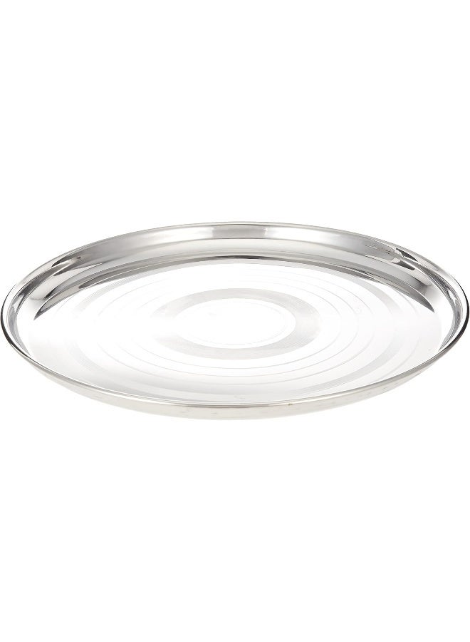 RAJ STAINLESS STEEL SILVER TOUCH PLATE, 31 CM, STCP13, DINNER PLATE, SERVEWARE, SERVING PLATE, RICE PLATE 31cm - Image 2