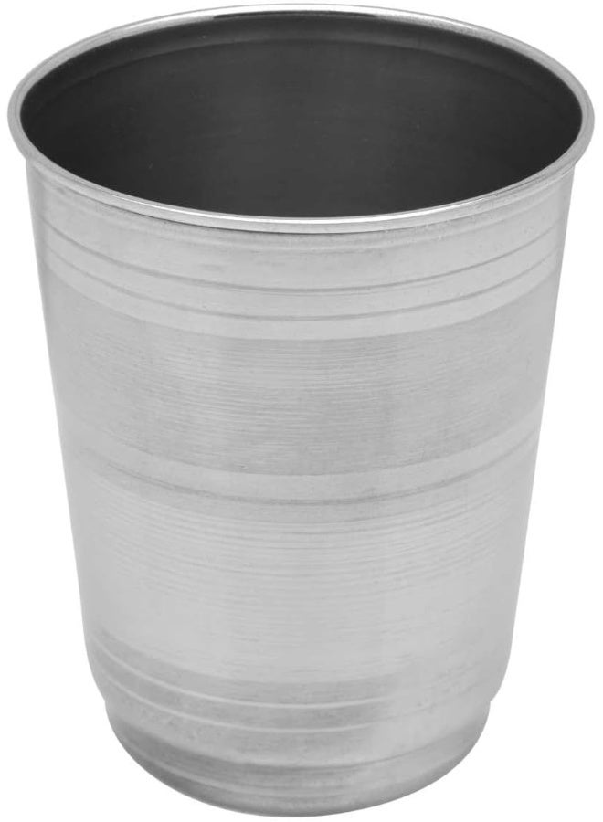 Raj Stainless Steel Glass Deluxe Design, Silver, 12 cm, STGE01, Mocktail Glass, Water Glass, Juice Glass Silver 8x10cm - Image 2