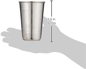 Raj Stainless Steel Beaded Coffee Glass Silver 8x12cm - Image 4