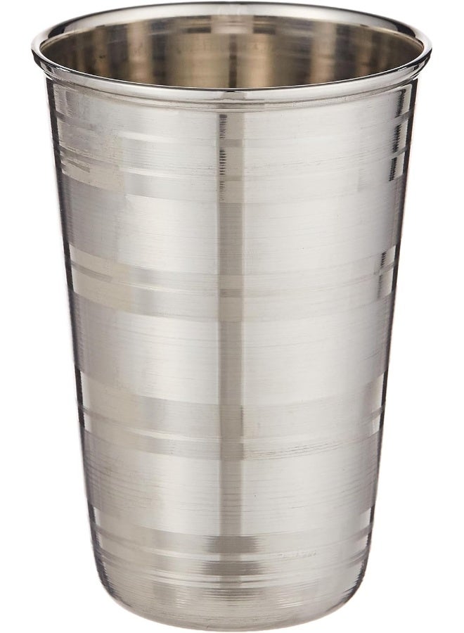 Raj Stainless Steel Beaded Coffee Glass Silver 8x12cm - Image 1