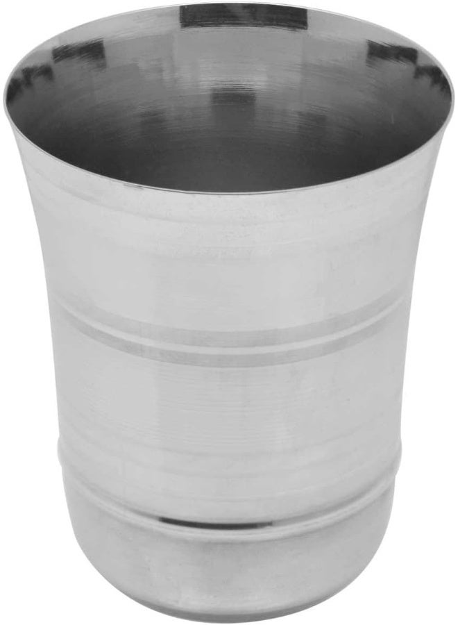 راج كأس بتصميم الزهور فضي 6.5x8.5سم - Image 2