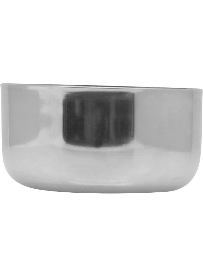 راج وعاء من الفولاذ من دون حافة فضي 9x4سم - Image 1