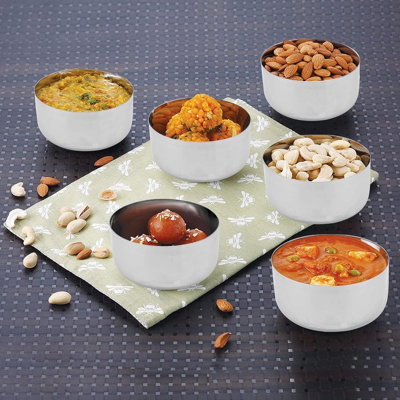 راج وعاء من الفولاذ من دون حافة فضي 9x4سم - Image 5