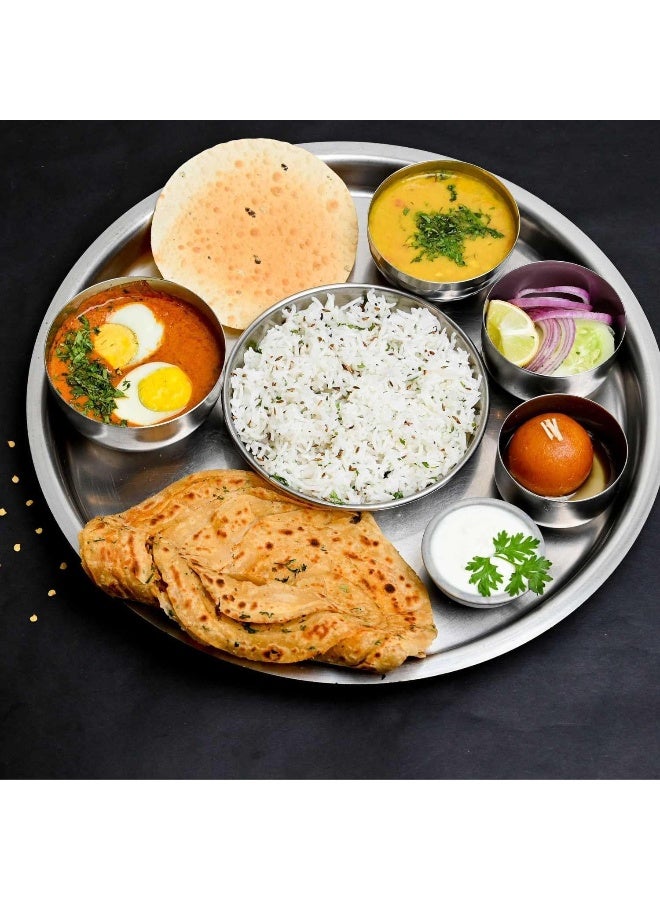 راج وعاء من الفولاذ من دون حافة فضي 5.5x2.5سم - Image 5