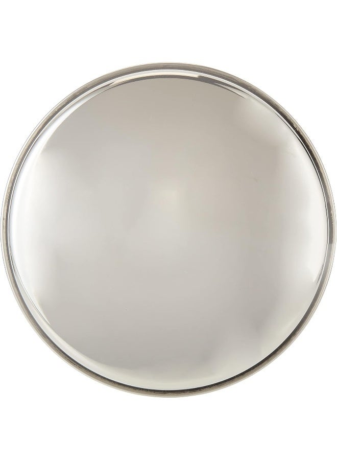 RAJ STAINLESS STEEL BEADED PLATE, 26.5 CM, SILVER, TB0002, DINNER PLATE, SERVEWARE, SERVING PLATE, RICE PLATE Silver 26.5cm - Image 3