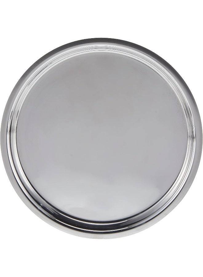 RAJ STAINLESS STEEL DINNER PLATE, 25 CM, SILVER Silver - Image 1